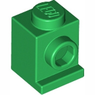 Lego kostka (kostička) 1x1 držák světel, zelená (407028, 4109676, 4187334)